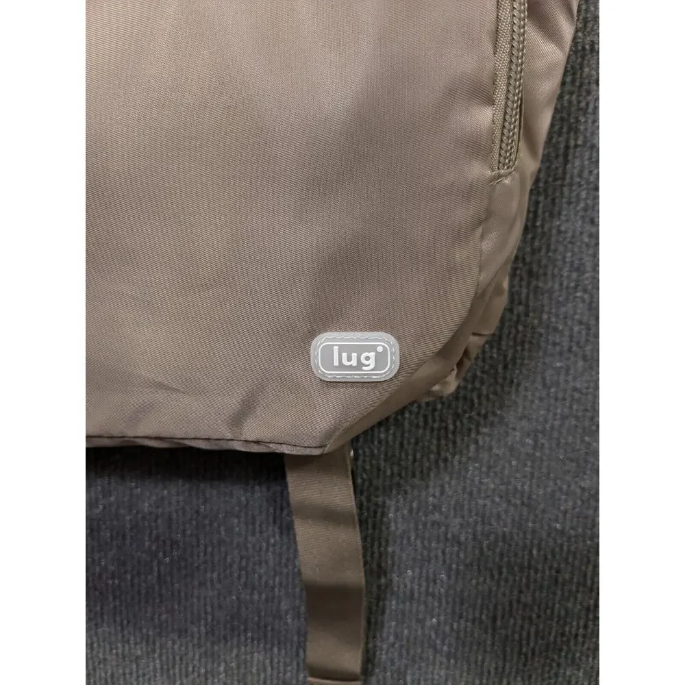 Lug Puddle Jumper Back Pack Womens Pockets Zip Nylon Solid Tan